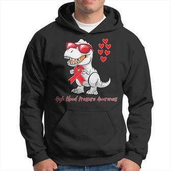 T-Rex Dinosaur High Blood Pressure Awareness Dino Toddlers Hoodie - Thegiftio UK