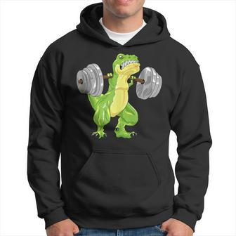 T-Rex Dinosaur Squat Bodybuilder Powerlifting Gym Hoodie - Monsterry AU