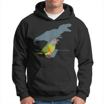 T-Rex Senegal Parrot Birb Memes Dinosaur Parrot Hoodie - Monsterry UK