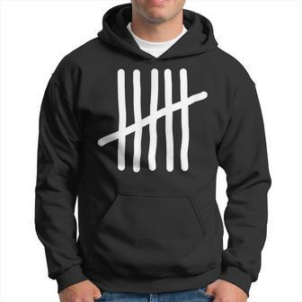 Tally Marks Hash Marks Lines Characters Five Six Math Hoodie - Monsterry UK