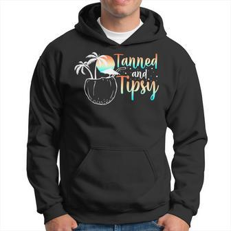 Tanned And Tipsy For An Retro Beach Vacation Hoodie - Monsterry AU