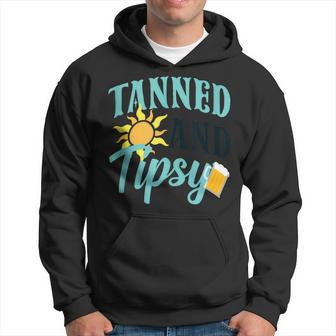 Tanned And Tipsy Vacation Quote Hoodie - Monsterry AU