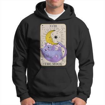 Tarot Card The Moon Xviii Kawaii Goth Pastel Cat Mystical Hoodie - Thegiftio UK