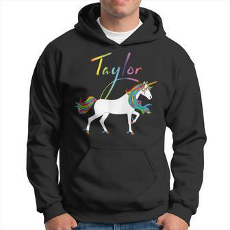 Taylor Personalized First Name Unicorn Hoodie - Monsterry DE