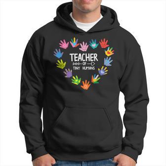 Teacher Of Tiny Humans Kindergarten Preschool Teacher Hoodie - Monsterry DE