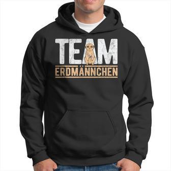 Team Erdmännchen Lustiges Meerkat Fan Hoodie Schwarz - Seseable