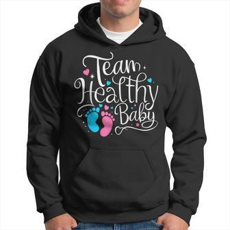 Team Healthy Baby Shower Gender Reveal Party Hoodie - Monsterry