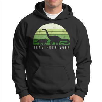 Team Herbivore Dinosaur Vegetarians And Vegan Hoodie - Seseable