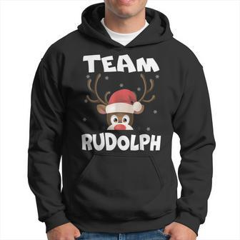 Team Rudolph Xmas Reindeer Deer Lover Hoodie - Seseable