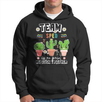 Team Sped Special Education Point We Stick Together Cactus Hoodie - Monsterry DE