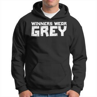 Team Sports Winners Wear Grey Hoodie - Seseable