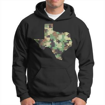 Texas Map Camo Outdoor Camouflage Hunters Military Hoodie - Monsterry