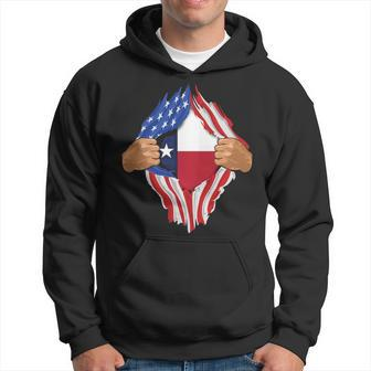 Texas Roots Inside State Flag American Proud Hoodie | Mazezy
