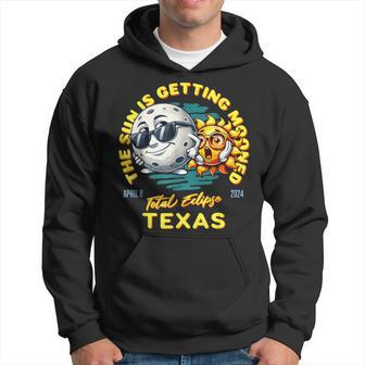 Texas Solar Eclipse Apr 8 2024 Sun Is Getting Mooned Hoodie | Mazezy