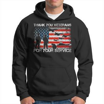 Thank You For Your Service Patriotic Thank You Veterans Day Hoodie - Seseable