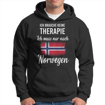 Therapie Nicht Nötig, Nur Norwegen Muss Sein Hoodie, Lustiges Reise-Motto - Seseable