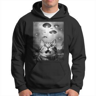 Threadweird Alien Cat Ufo Meme Hoodie - Thegiftio UK