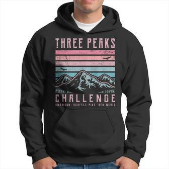 Three Peaks Challenge Retro National 3 Peak Vintage Mountain Hoodie - Monsterry