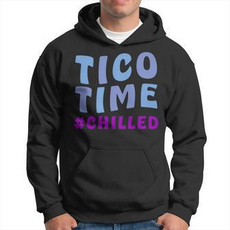 Tico Time Chilled Surf Culture Costa Rican Surfers Hoodie - Monsterry UK