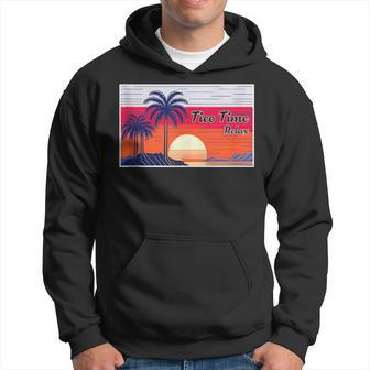 Tico Time Relax Surf Culture Sunset Costa Rican Surfers Hoodie - Monsterry DE