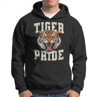 Tiger Pride Tiger Mascot Vintage School Sports Team Hoodie - Seseable
