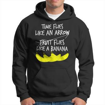 Time Flies Arrow Fruit Flies Banana Hoodie - Monsterry DE