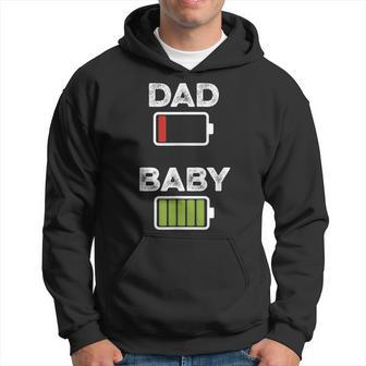 Tired Dad Low Battery Baby Full Charge Hoodie - Monsterry