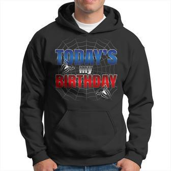 Today My Birthday Spider Web Birthday Party Decorations Hoodie - Seseable