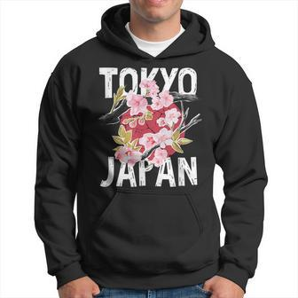 Tokyo Japan Sakura Cherry Blossom On Japan Red Sun Hoodie - Monsterry DE