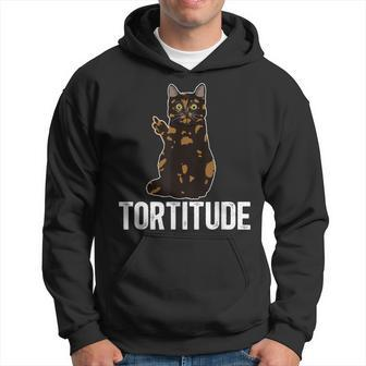 Tortitude Tortoiseshell Cat Owner Tortie Cat Lover Hoodie - Thegiftio UK