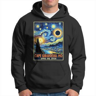 Total Eclipse 2024 Cape Girardeau Missouri Starry Night Hoodie - Thegiftio UK