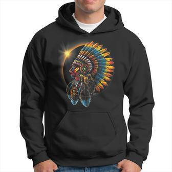 Total Eclipse Native American Indian Traditional Head Dress Hoodie | Mazezy UK