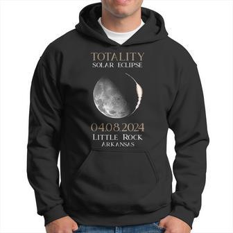 Total Solar Eclipse 2024 04 Little Rock Arkansas Hoodie - Monsterry UK