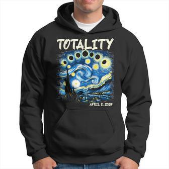 Total Solar Eclipse 2024 40824 Starry Night Painting Hoodie - Monsterry AU