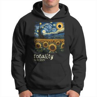 Total Solar Eclipse 2024 40824 Starry Night Painting Women Hoodie | Mazezy