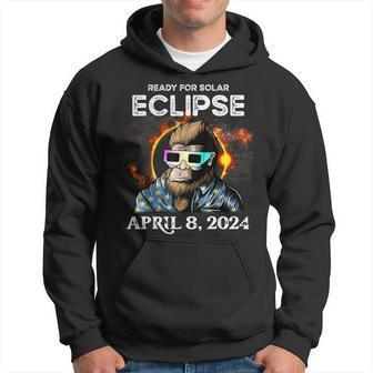 Total Solar Eclipse 2024 Bigfoot With Solar Eclipse Glasses Hoodie - Monsterry