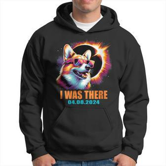 Total Solar Eclipse 2024 Corgi Dog I Was There Hoodie - Monsterry