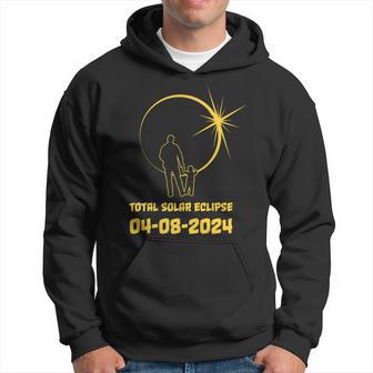 Total Solar Eclipse 2024 For Dad And Son April 8 Watchers Hoodie - Thegiftio UK