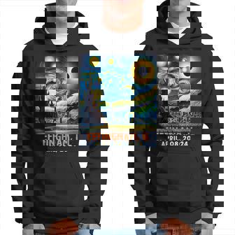 Total Solar Eclipse 2024 Effingham Illinois Starry Night Hoodie - Thegiftio
