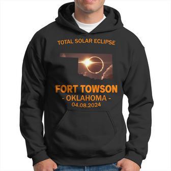 Total Solar Eclipse 2024 Fort Towson Oklahoma Hoodie - Thegiftio UK