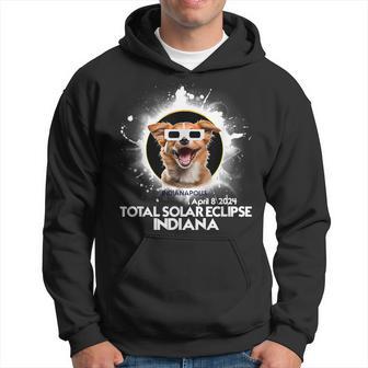 Total Solar Eclipse 2024 Indianapolis Indiana Eclipse Dog Hoodie - Thegiftio UK