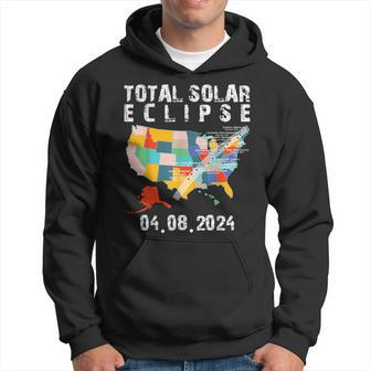 Total Solar Eclipse 2024 Map North America Astronomy Hoodie | Mazezy