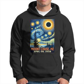 Total Solar Eclipse 2024 Mount Chase Maine Starry Night Hoodie - Thegiftio UK