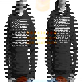 Total Solar Eclipse 2024 New Hampshire Usa Flag Totality Hoodie - Thegiftio