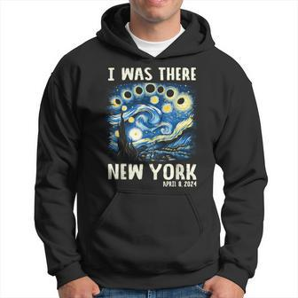 Total Solar Eclipse 2024 New York Starry Night Painting Hoodie | Mazezy