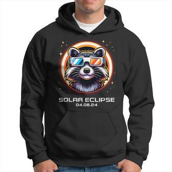 Total Solar Eclipse 2024 Raccoon Totality Cute Matching Hoodie | Mazezy