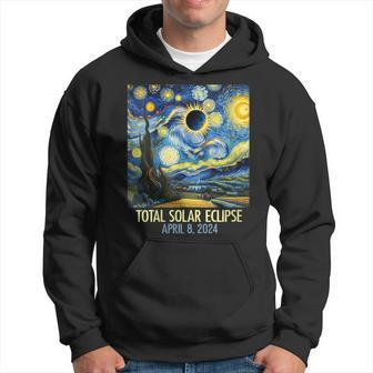 Total Solar Eclipse 2024 Starry Night Totality Van Gogh Hoodie | Mazezy