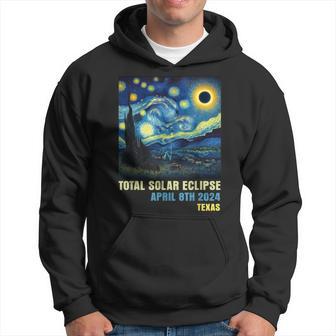 Total Solar Eclipse 2024 Texas State Starry Night Painting Hoodie - Monsterry CA