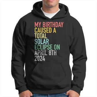Total Solar Eclipse 4-8-2024 April 8Th Birthday Astrology Hoodie | Mazezy AU