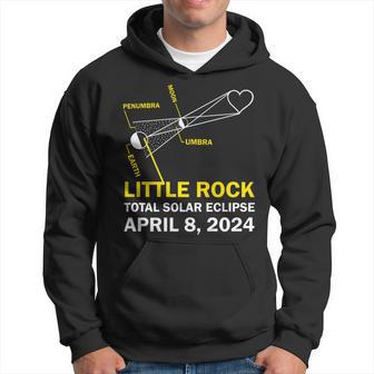 Total Solar Eclipse 8 April Heart 2024 Little Rock Hoodie - Thegiftio UK